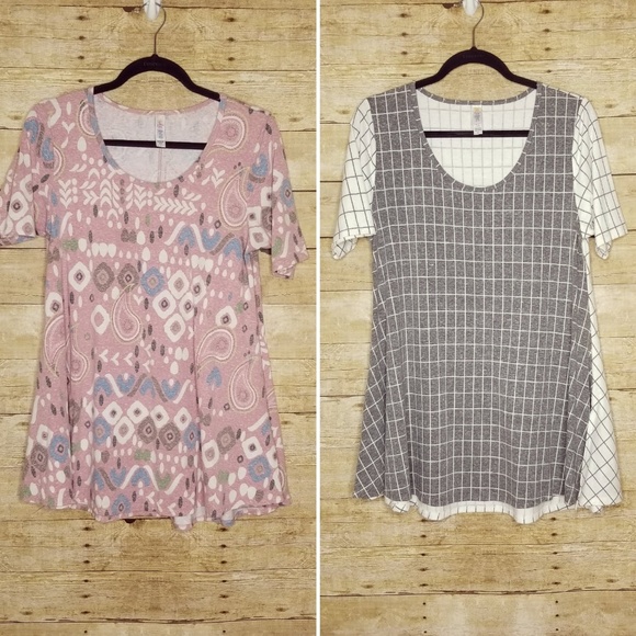LulaRoe Lot of 2 Womens Small Perfect Tee Shirt - Picture 1 of 8